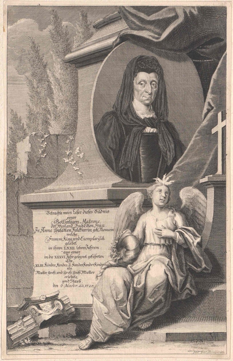 Anne Susanna Thomae (impressão) de Artist Unknown