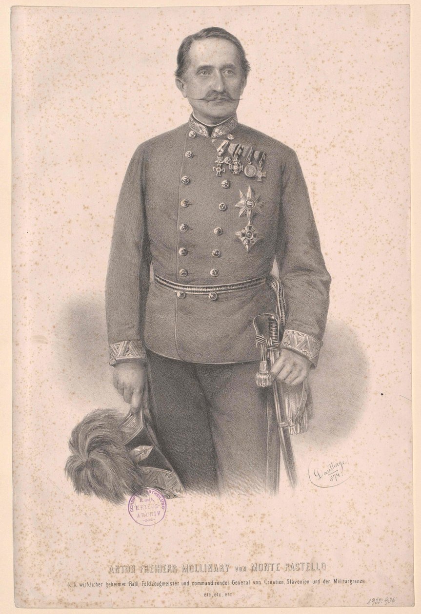 Anton barão Mollinary de Monte Pastello de Artist Unknown