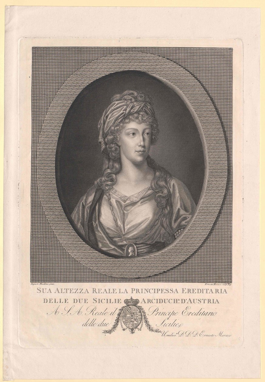 Arquiduquesa da Áustria Clementina (impressão) de Artist Unknown