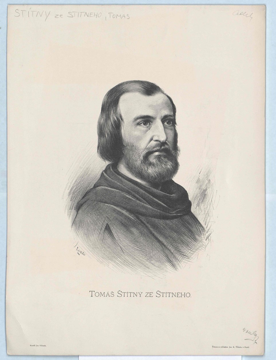 Arquiduque da Áustria Tomas Sititny ze Sitetneho (impressão) de Artist Unknown