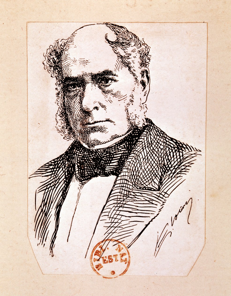 BESSEMER Sir Henry, inventor e engenheiro inglês (desenho) de Artist Unknown