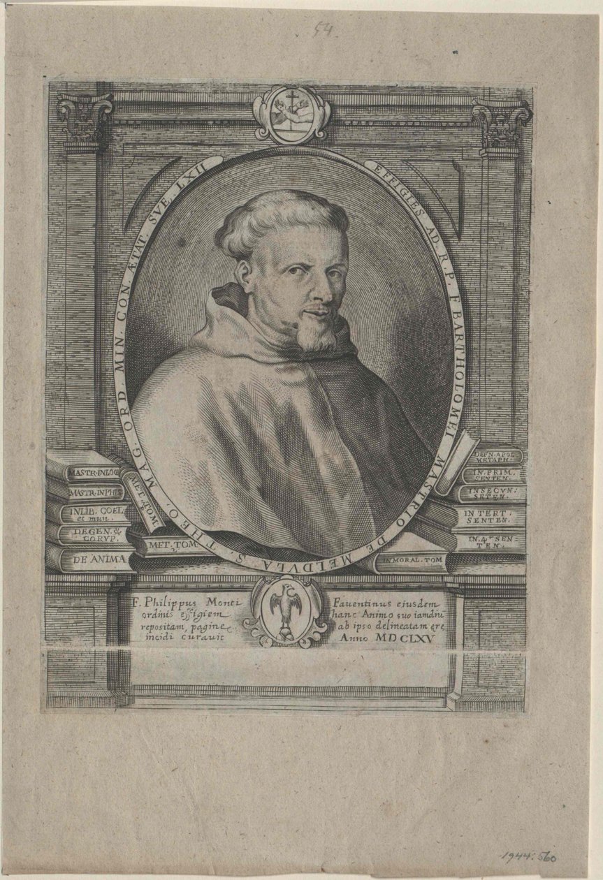 Bartholomew Mastrius de Medula (impressão) de Artist Unknown
