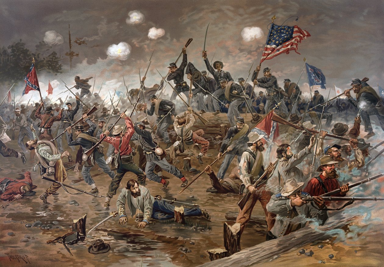 Batalha de Spotsylvania Court House, Virgínia, Guerra Civil Americana de Artist Unknown