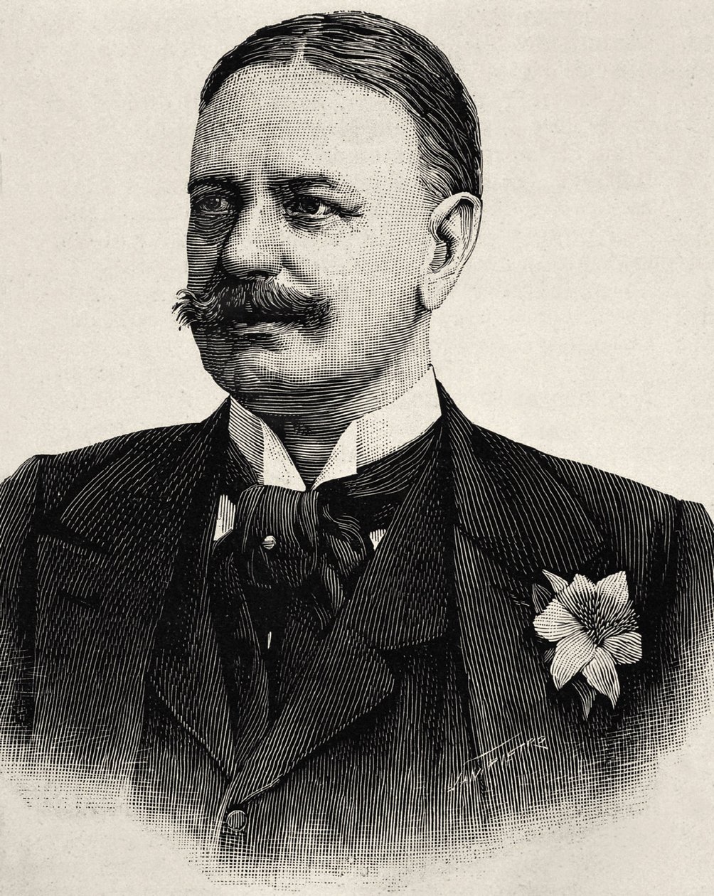 BueLow, Bernard von (1849-1929). Chanceler do Império Romano (1900-1909). Gravura de Artist Unknown