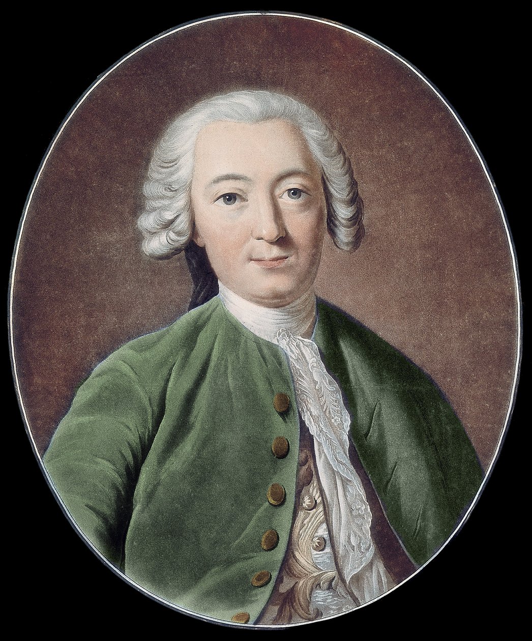 CLAUDE ADRIEN HELVETIUS. Filósofo inglês (gravura) de Artist Unknown