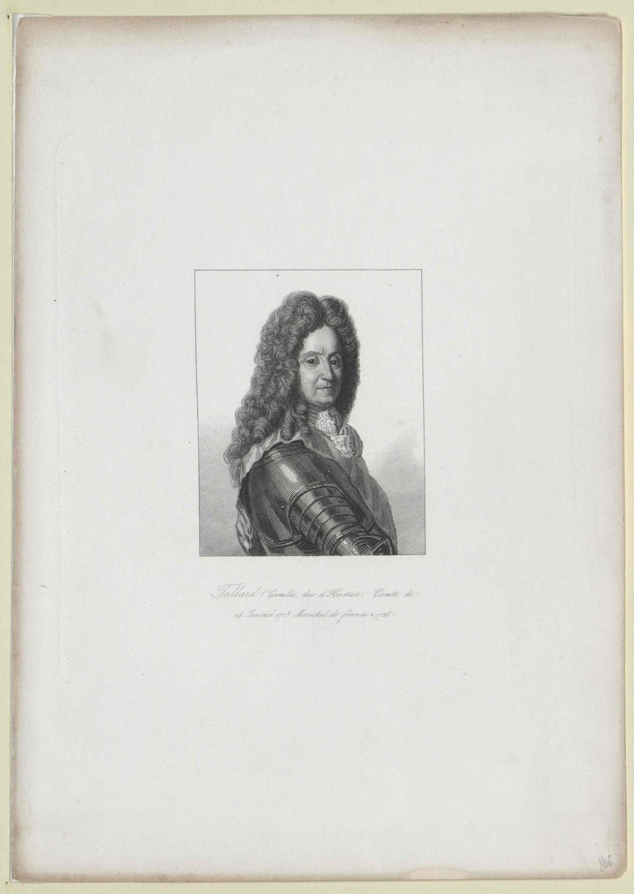 Camille de Hostun Tallart (impressão) de Artist Unknown