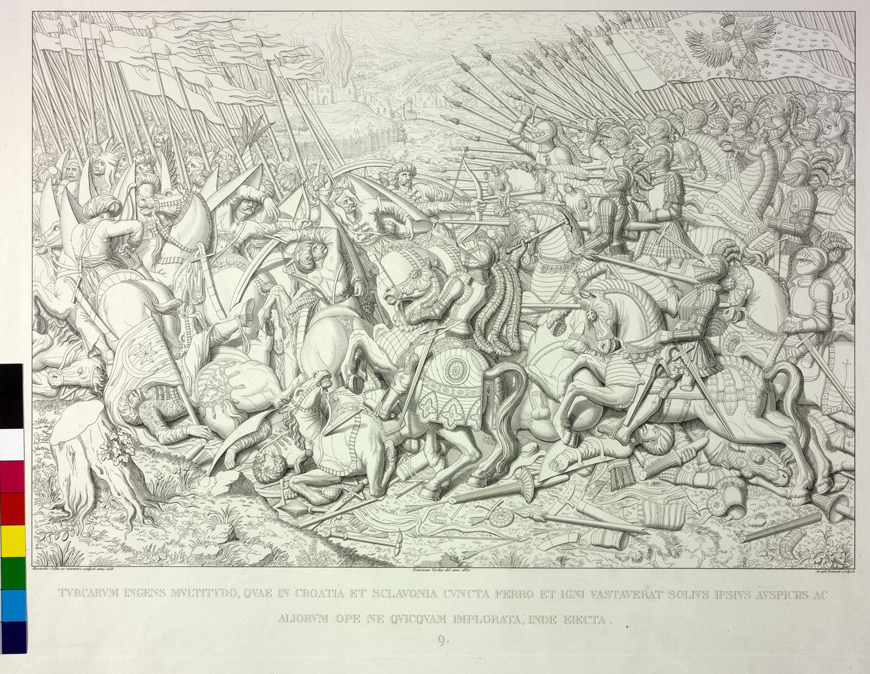 Combate de cavalaria de Artist Unknown