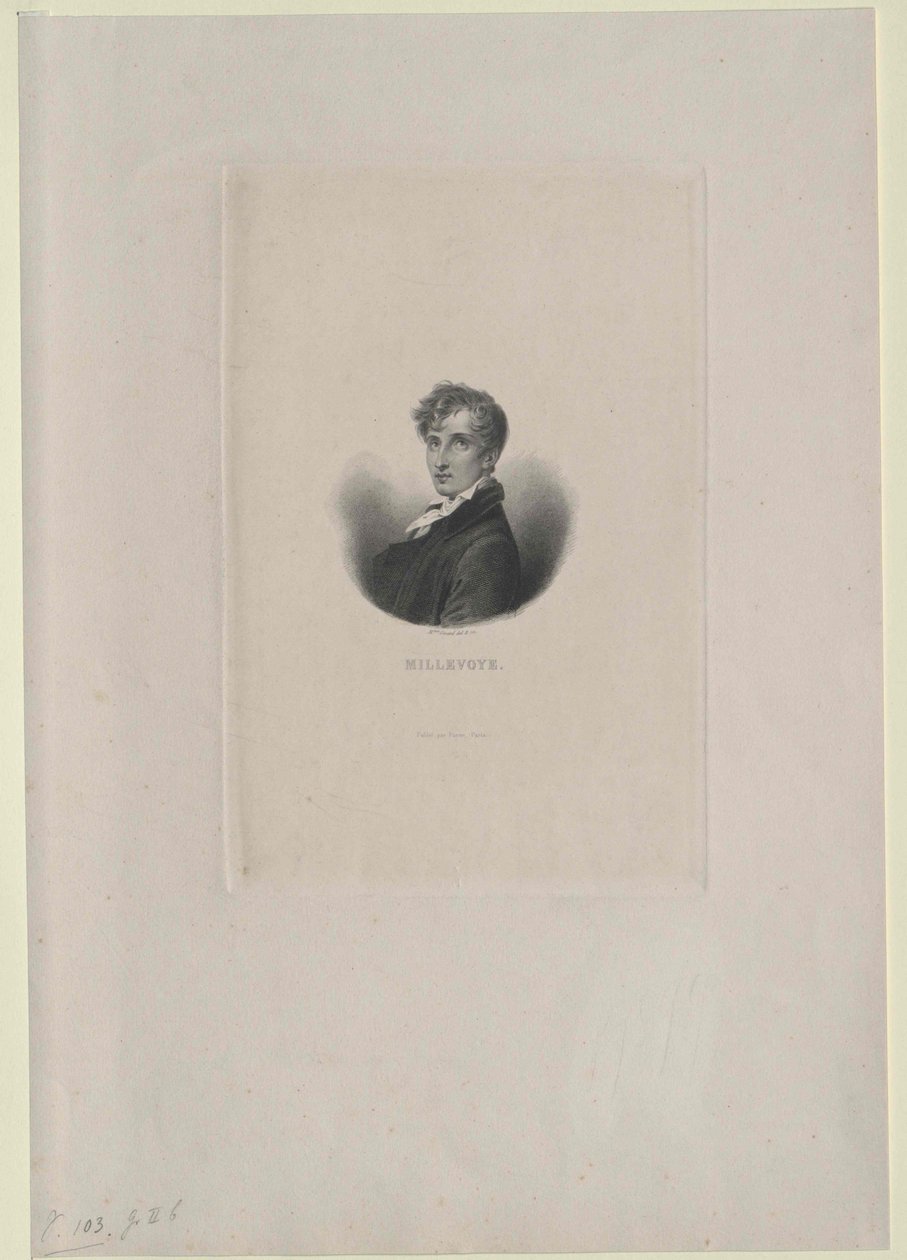 Charles Hubert Millevoye (impressão) de Artist Unknown