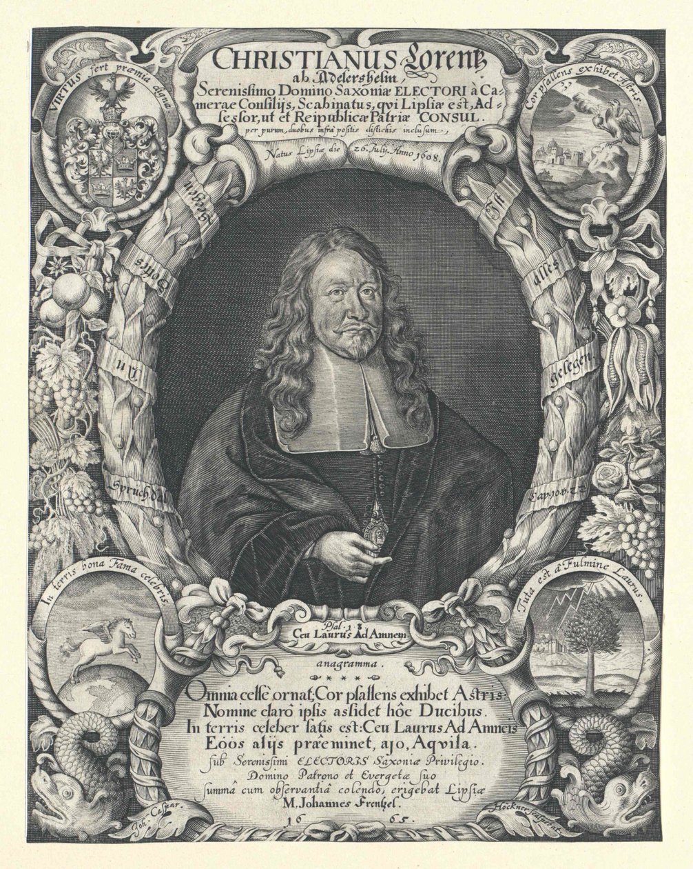 Christian Lorenz Adlershelm (impressão) de Artist Unknown