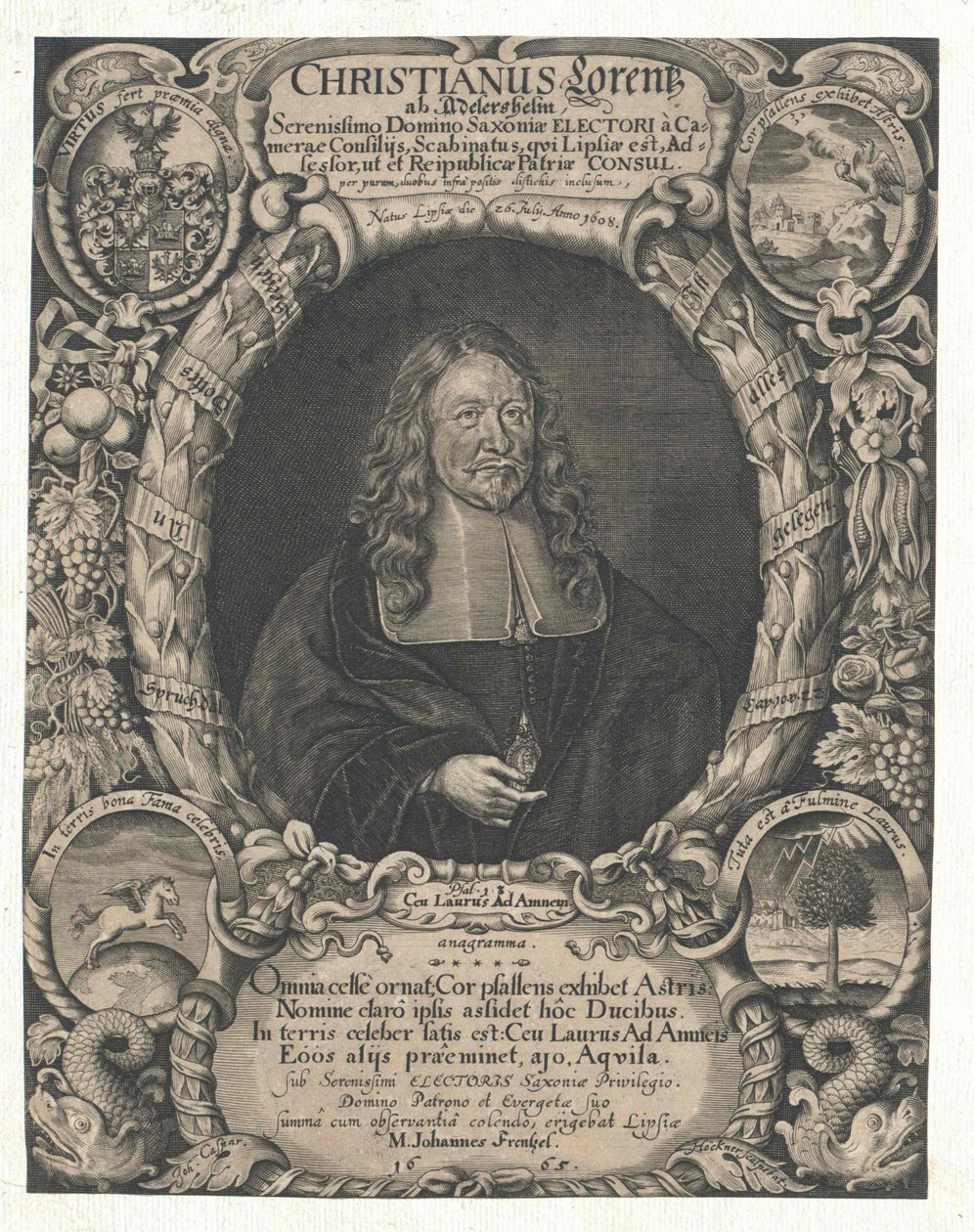 Christian Lorenz Adlershelm (impressão) de Artist Unknown