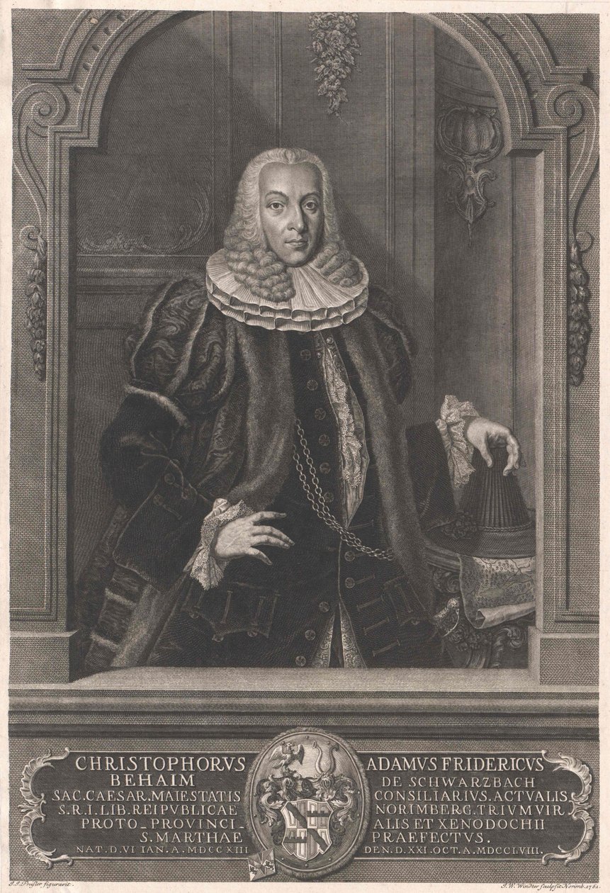 Christoph Adam Frederick Behaim von Schwarzbach de Artist Unknown