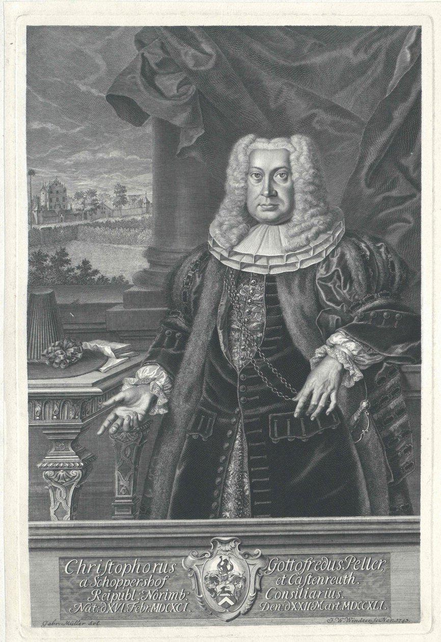 Christoph Godfrey Peller von Schoppershof zu Kastenreuth de Artist Unknown