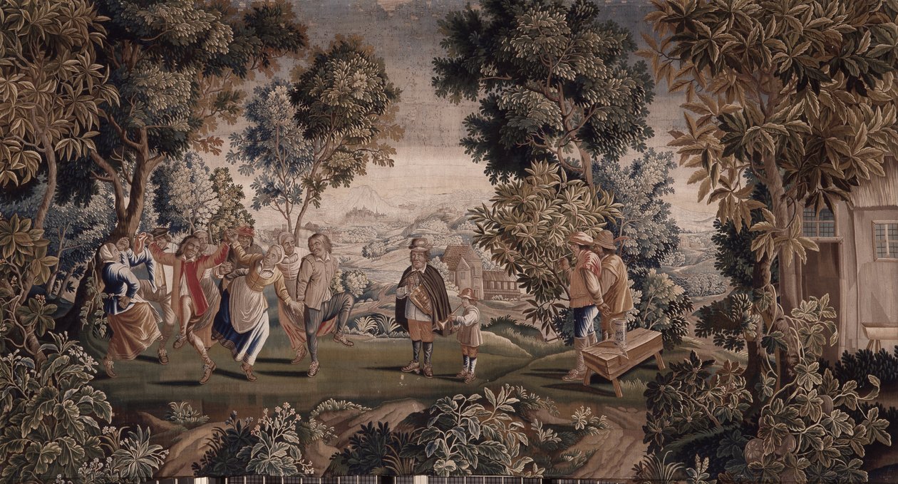 Cena rural da Flandres, século XVIII (tapeçaria) de Artist Unknown