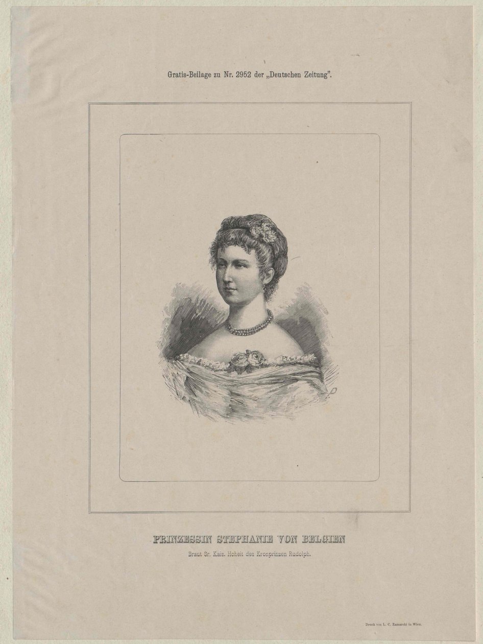 Princesa herdeira da Áustria Stephanie (impressão) de Artist Unknown