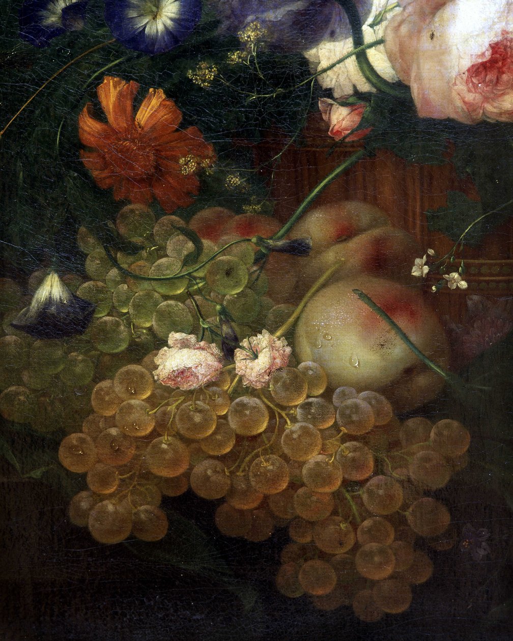Pormenor de uma natureza morta (óleo sobre tela) de Artist Unknown