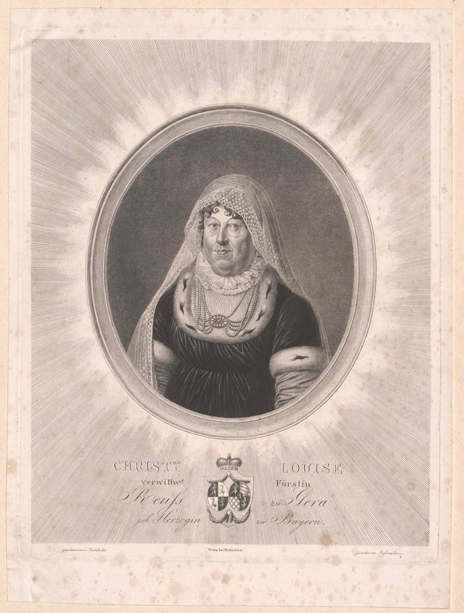 Duquesa da Baviera Louise (impressão) de Artist Unknown