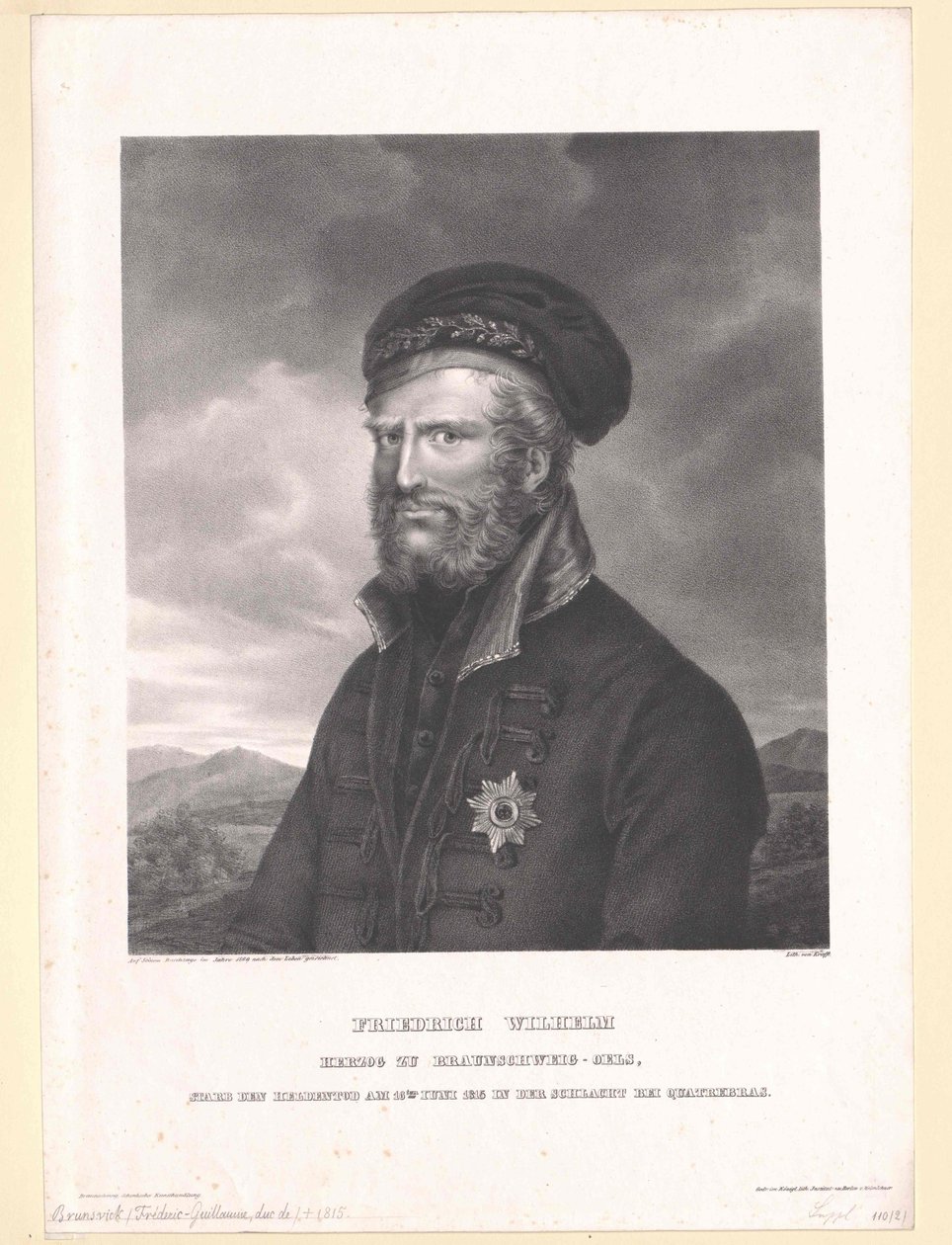 Duque de Brunswick-Oels Friedrich Wilhelm de Artist Unknown