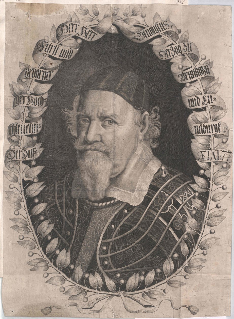Duque de Brunswick-Wolfenbuettel Augusto, o Jovem (impressão) de Artist Unknown