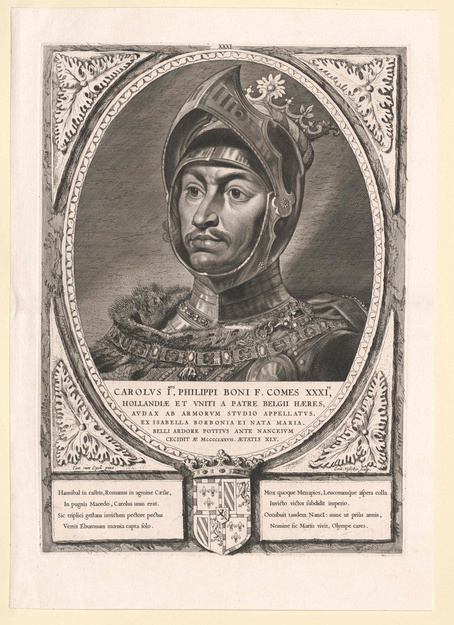 Duque de Borgonha Carlos, o Ousado (gravura) de Artist Unknown