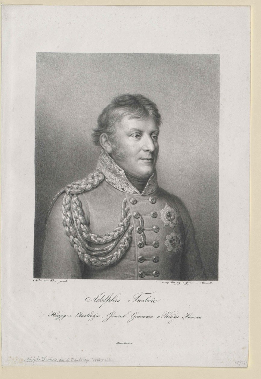 Duque de Cambridge Adolf Friedrich de Artist Unknown