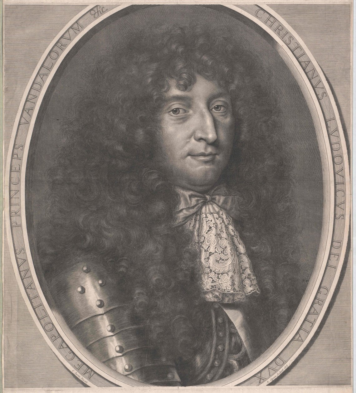 Duque de Mecklenburg-Schwerin Christian Louis I (impressão) de Artist Unknown