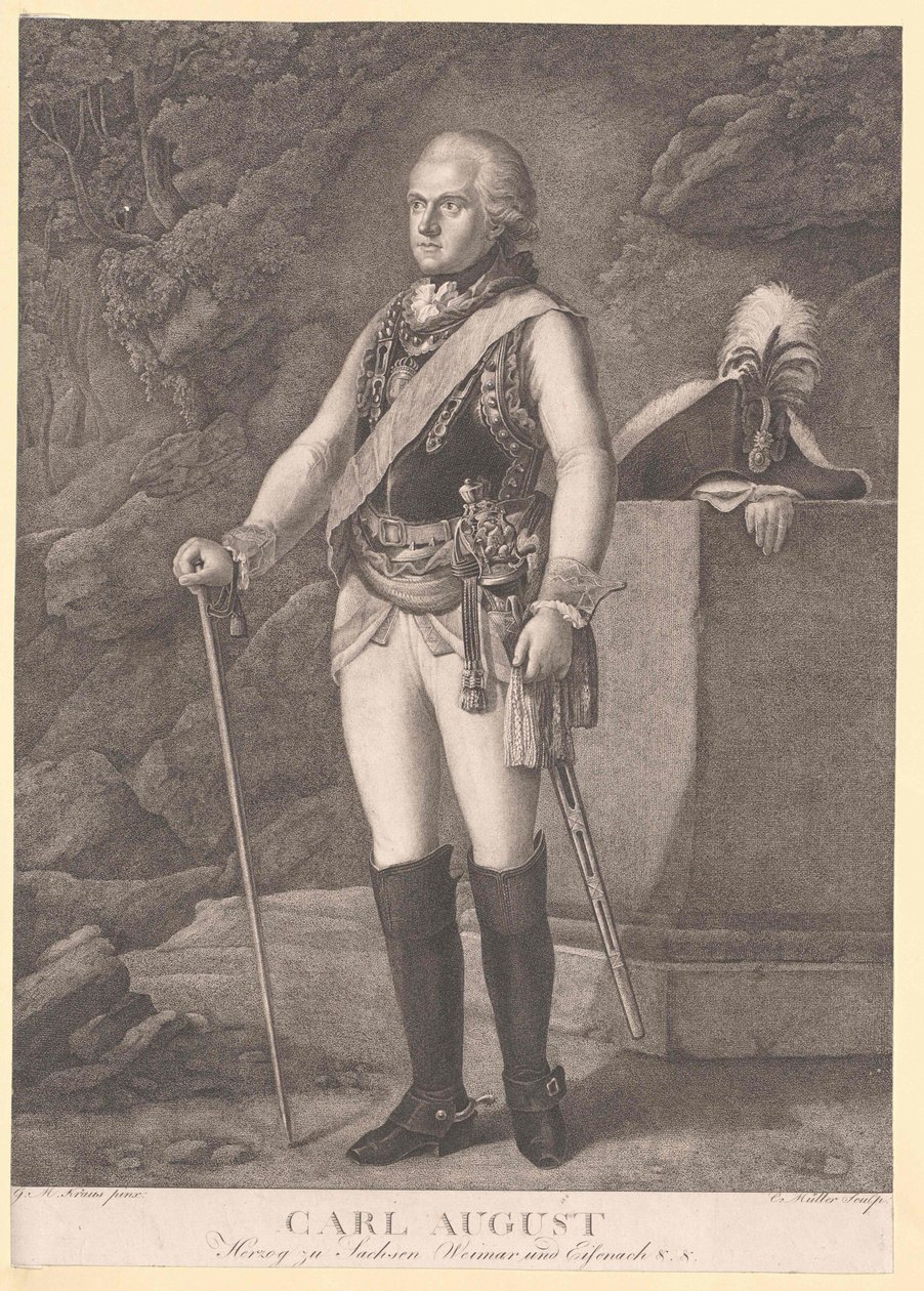 Duque de Saxe-Weimar Eisenach Karl August de Artist Unknown