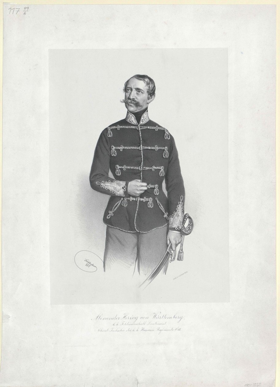 Duque de Wuerttemberg Alexandre de Artist Unknown