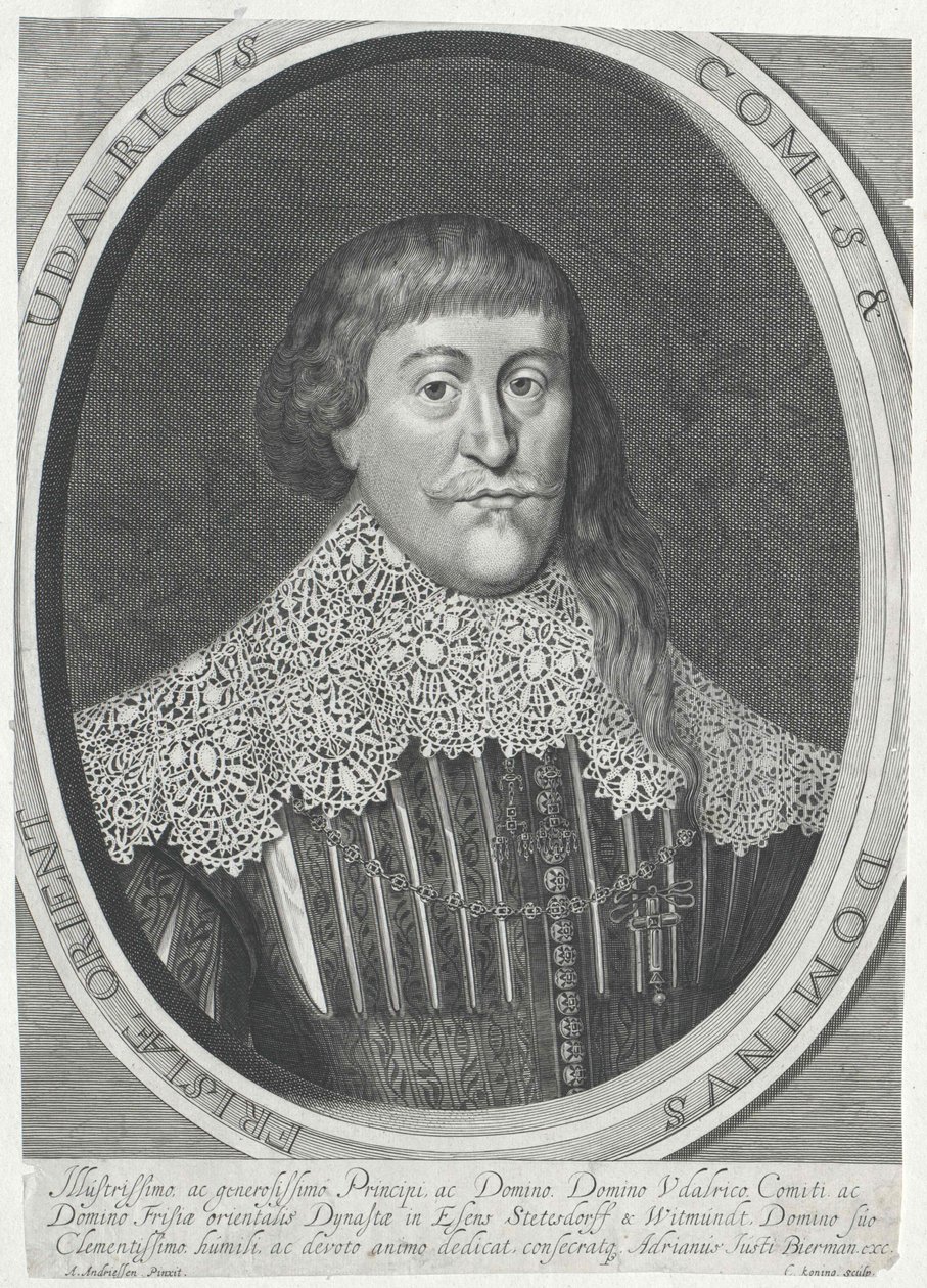Conde da Frísia Oriental Ulrich II de Artist Unknown