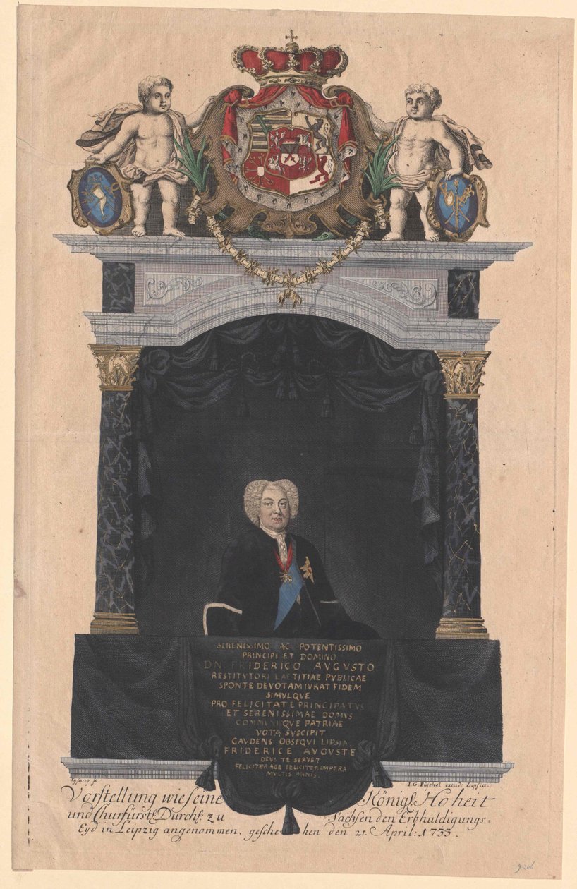 Eleitor da Saxónia Frederico Augusto II de Artist Unknown
