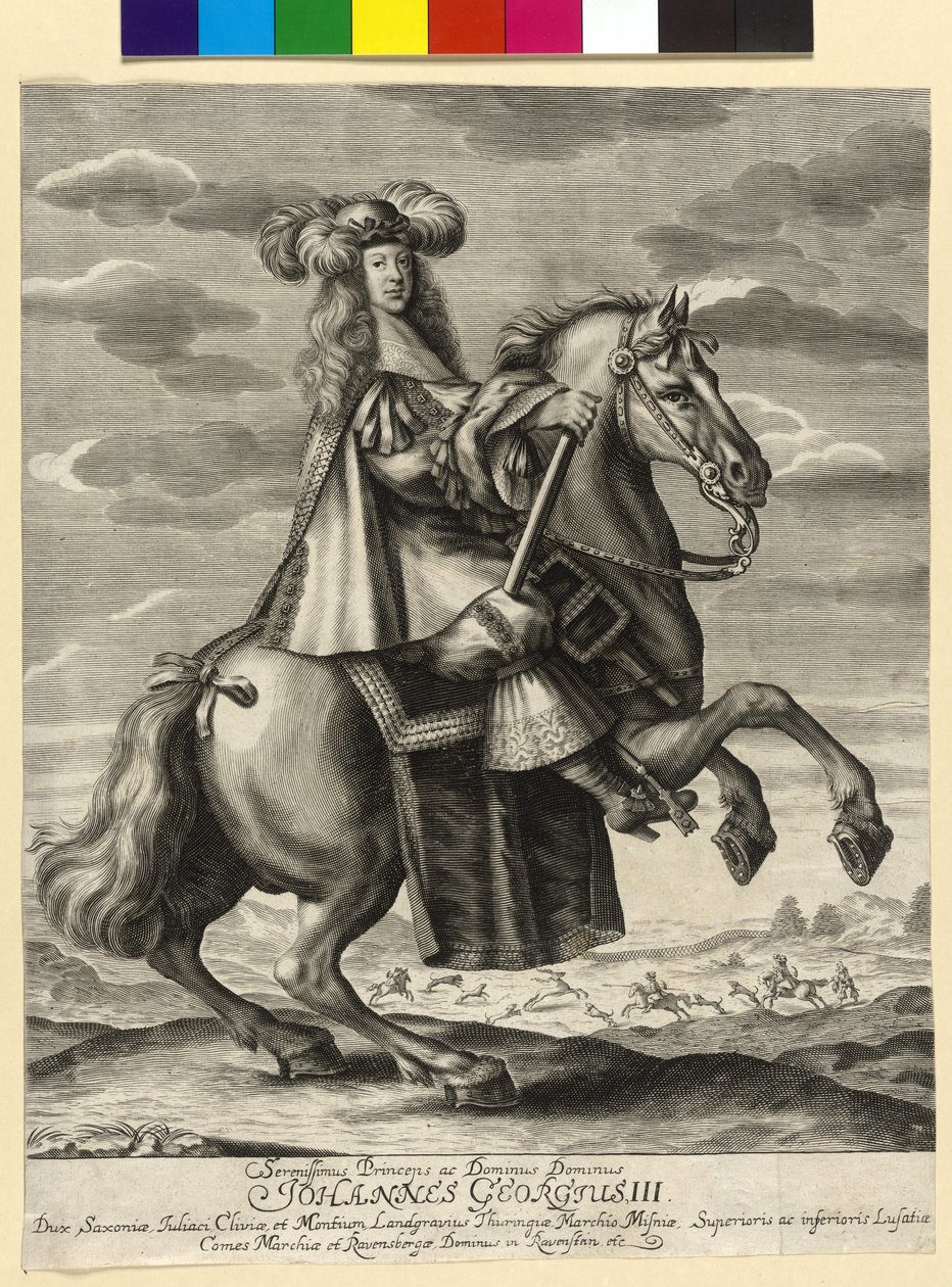 Eleitor da Saxónia Johann George III de Artist Unknown