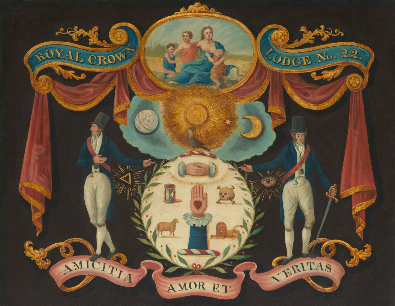 Emblemas para a Loja Real da Coroa Nº 22 de Artist Unknown