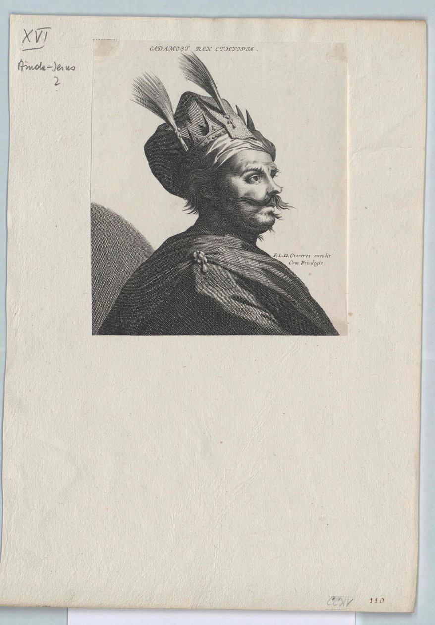Imperador da Abissínia Amda-Jesus (impressão) de Artist Unknown