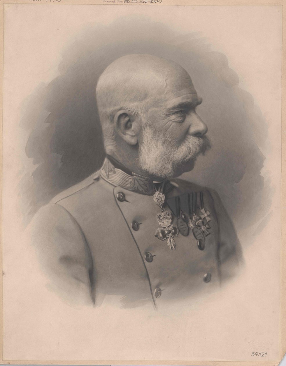 Imperador da Áustria Franz Joseph I (impressão) de Artist Unknown