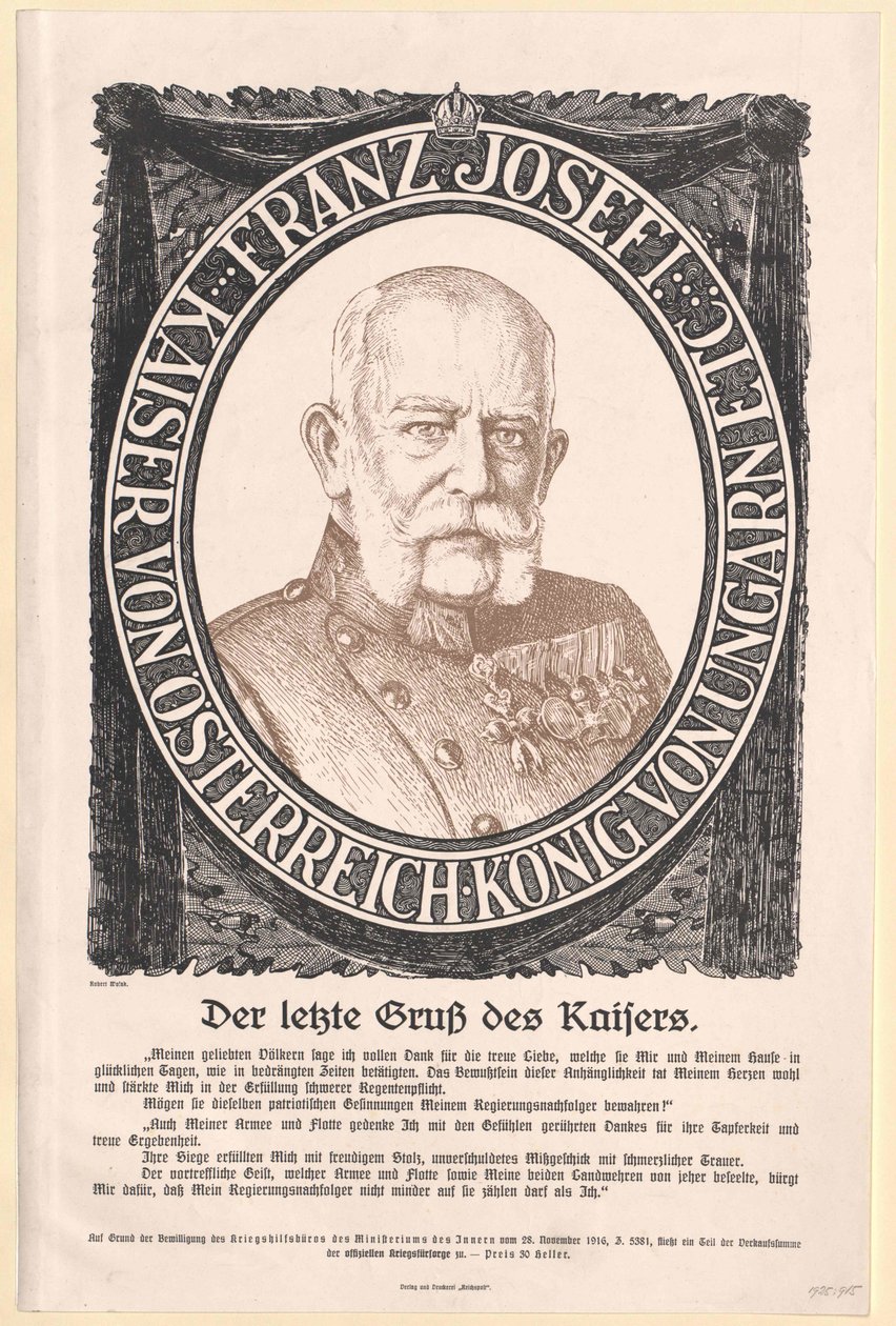 Imperador da Áustria Franz Joseph I de Artist Unknown