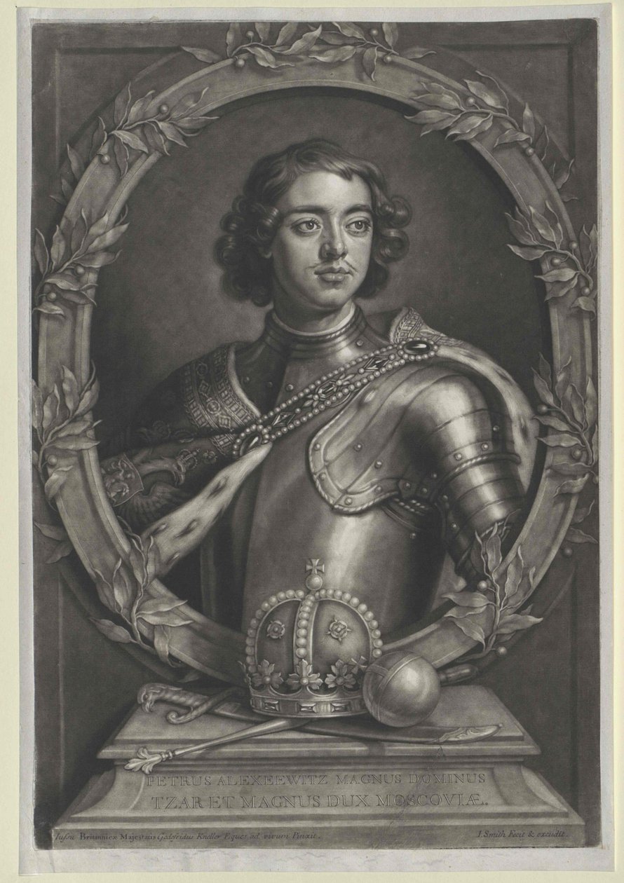 Imperador da Rússia Pedro I, o Grande de Artist Unknown