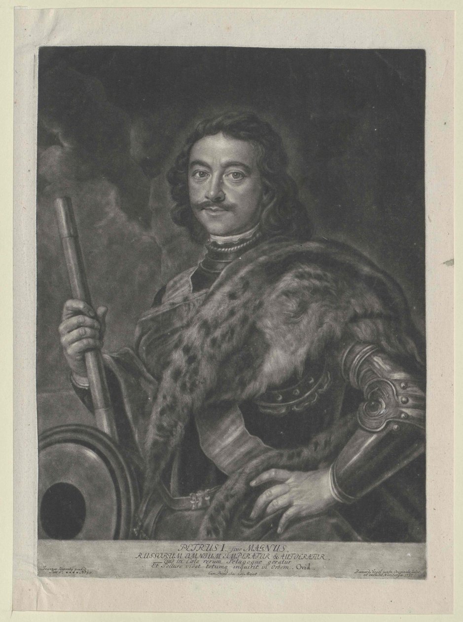 Imperador da Rússia Pedro I, o Grande de Artist Unknown
