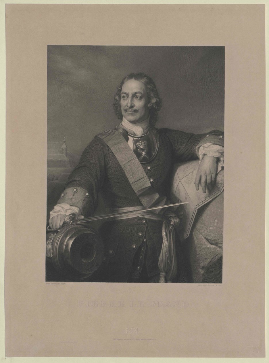 Imperador da Rússia Pedro I, o Grande de Artist Unknown