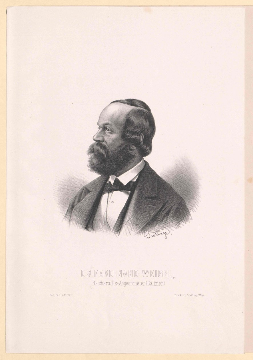 Ferdinand Weigel (impressão) de Artist Unknown
