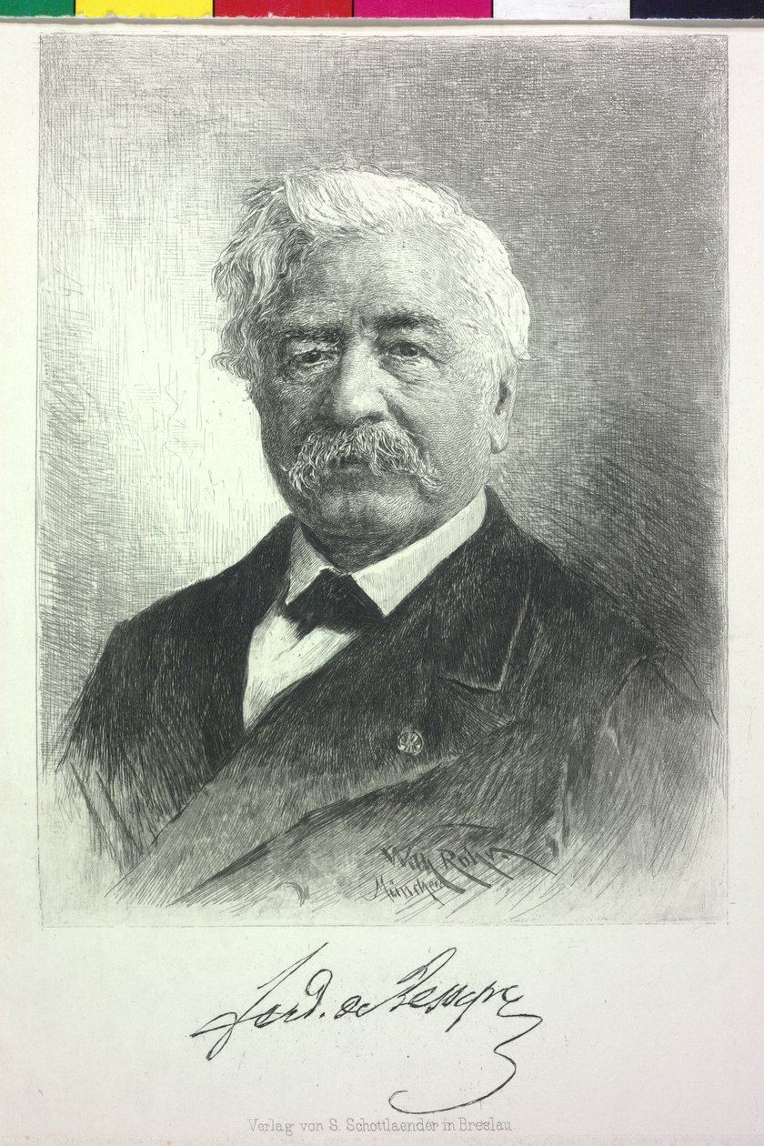 Ferdinand von Lesseps (impressão) de Artist Unknown