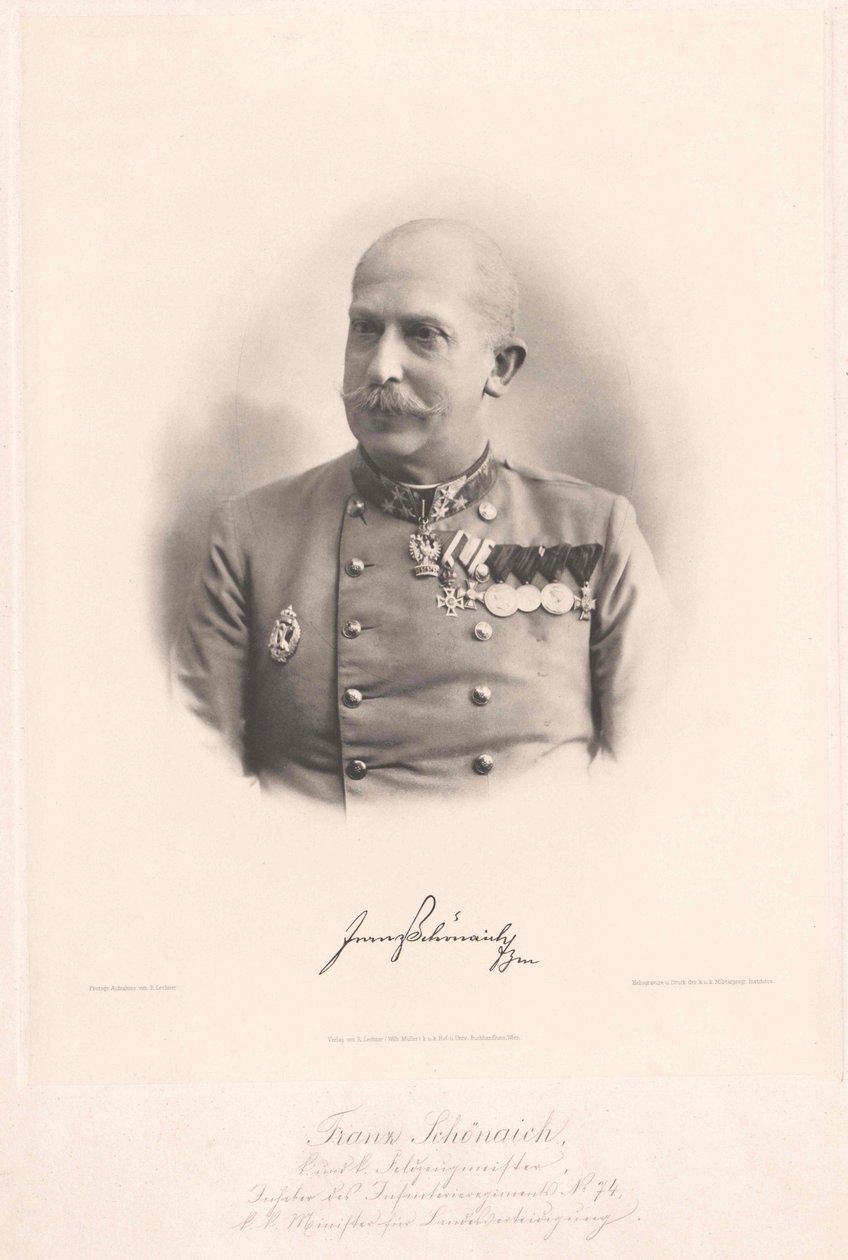 Franz Baron Schoenaich (impressão) de Artist Unknown