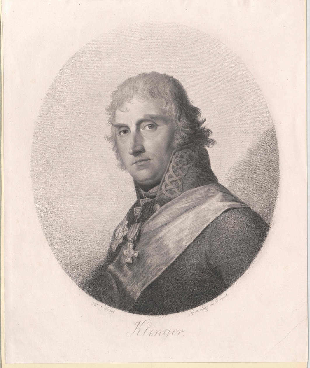 Frederic Maximilian von Klinger (impressão) de Artist Unknown