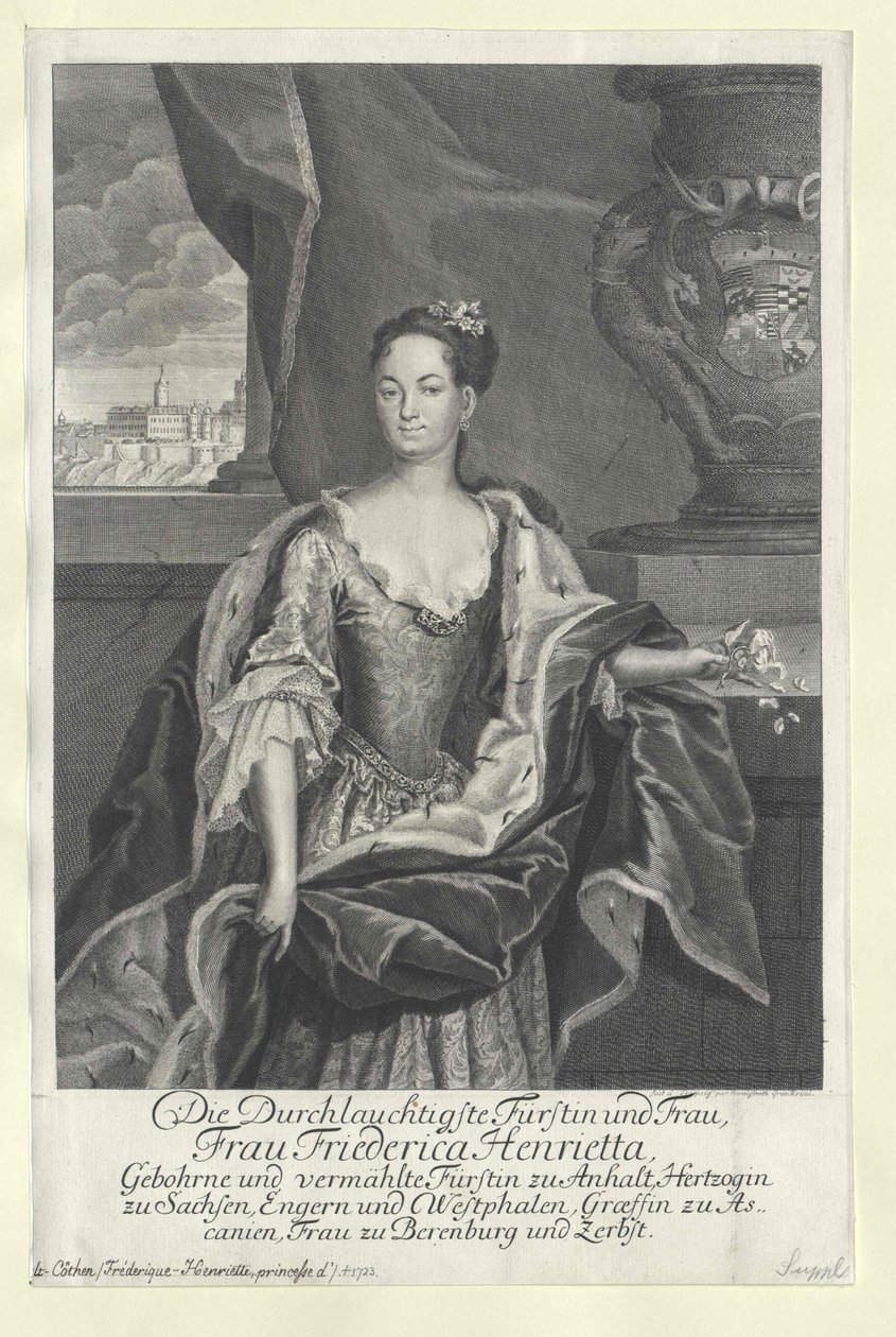 Friederike Henriette princesa Anhalt-Bernburg de Artist Unknown