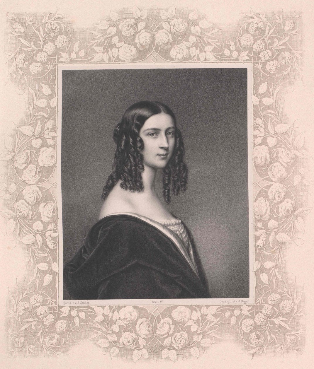 Friederike baronesa von Gumppenberg (gravura) de Artist Unknown