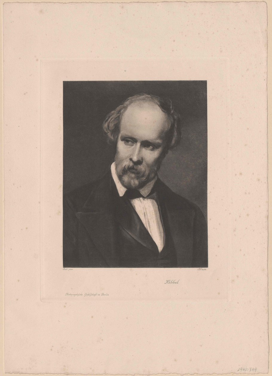 Friedrich Hebbel (impressão) de Artist Unknown