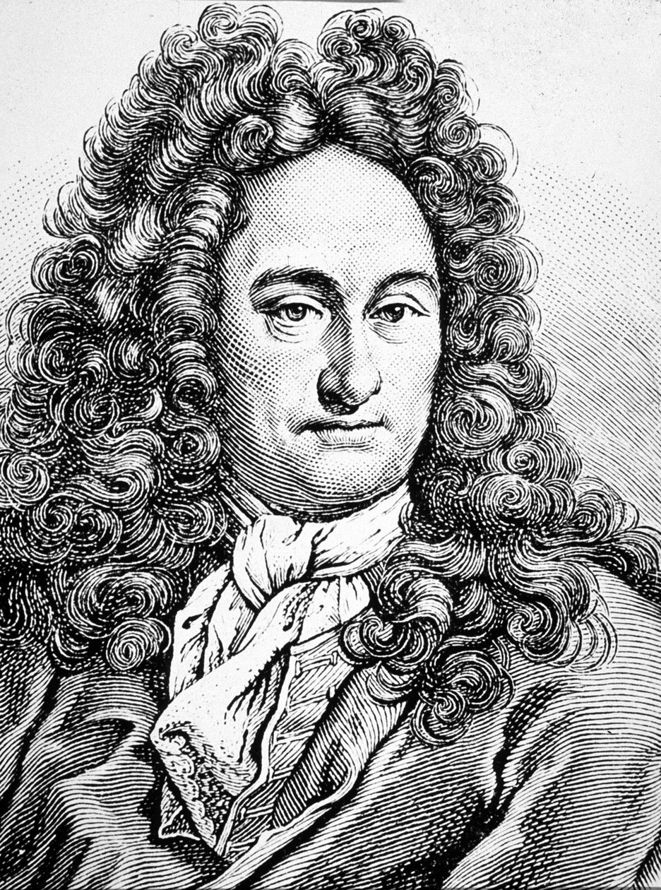 G W Leibniz Gottfried Wihlem (gravura) de Artist Unknown