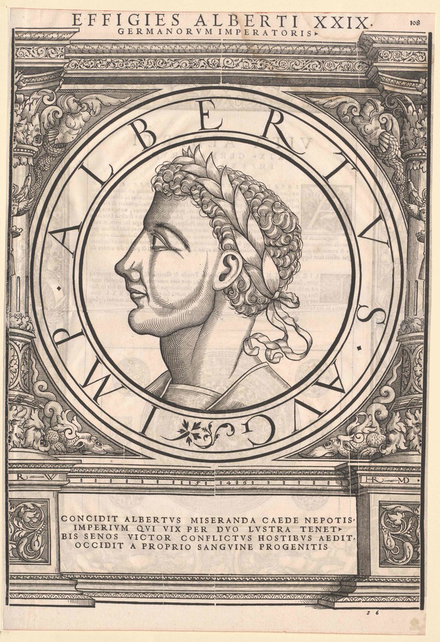 Rei alemão Alberto I (gravura) de Artist Unknown