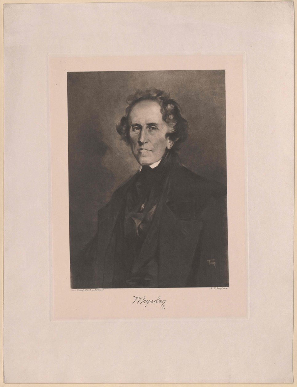 Giacomo Meyerbeer (impressão) de Artist Unknown