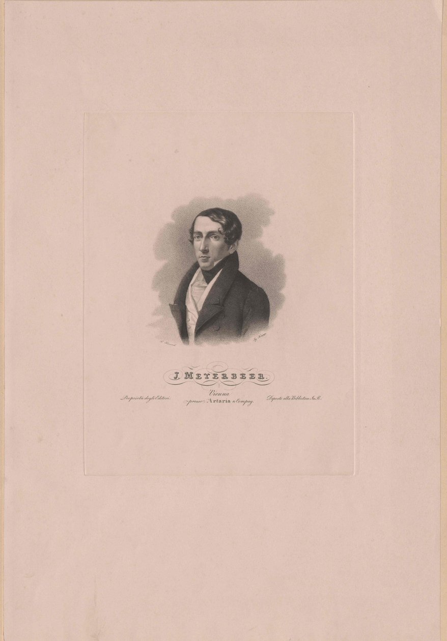 Giacomo Meyerbeer (impressão) de Artist Unknown
