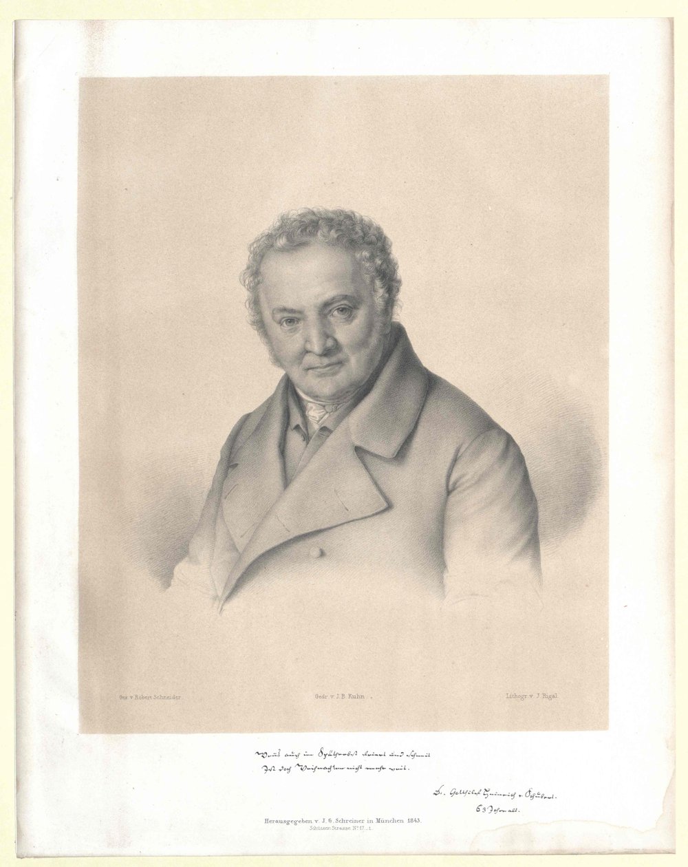 Gotthilf Heinrich von Schubert (impressão) de Artist Unknown
