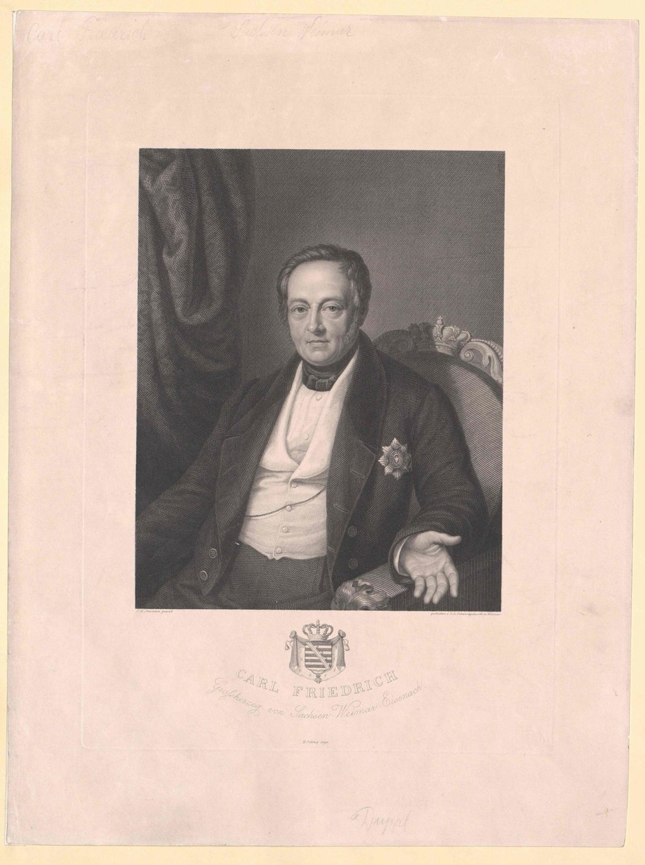 Grão-Duque de Saxe-Weimar Eisenach Karl Frederick de Artist Unknown